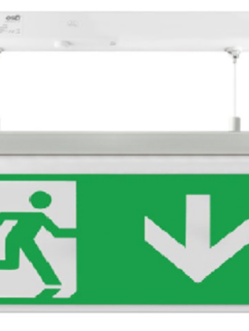 ESP EMERGENCY HANGING EXIT SIGN DOWN