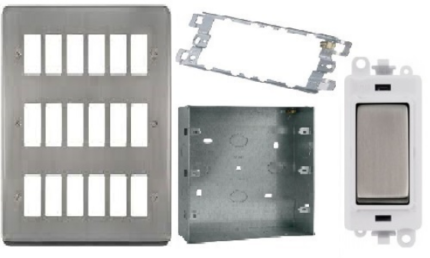 GRID PRO SWITCH 18 GANG SS Finish