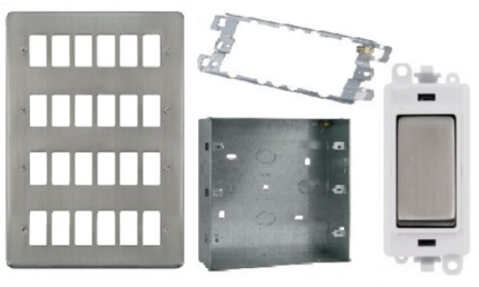 GRID PRO SWITCH 24 GANG SS FINISH