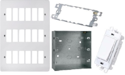 Grid Pro Switch 18 Gang Complete Set White Finish