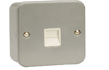 METAL CLAD 1 GANG TELEPHONE SOCKET