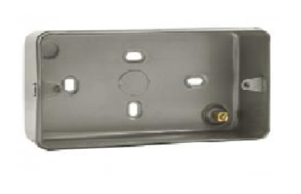 METAL CLAD 2 GANG BACK BOX