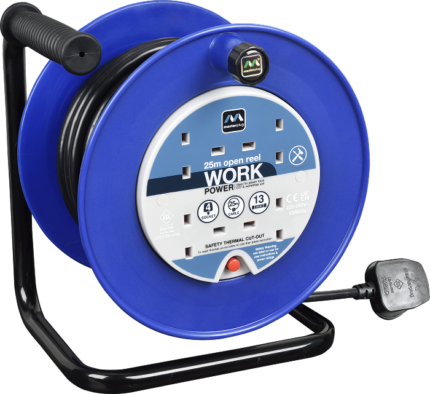 HDCC2513-4BL masterplug 25 meter cable open reel